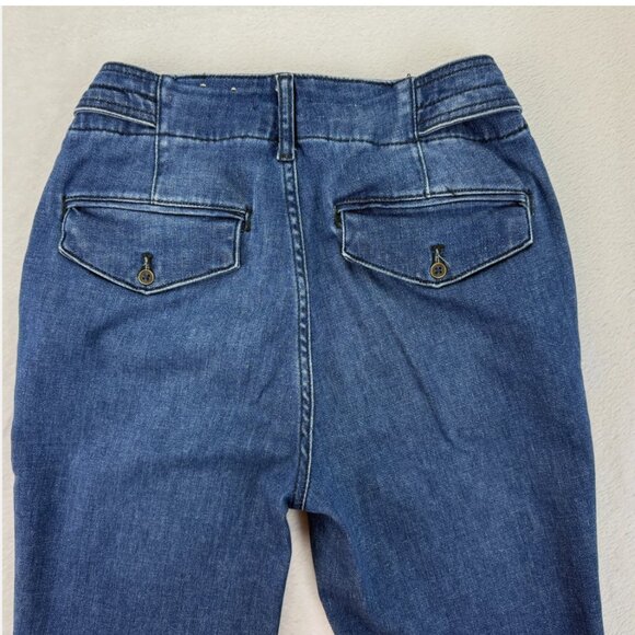 Pilcro Anthropologie Bootcut Jeans‎ Mid Rise Cotton Hemp Boho Hippie Retro Denim - Picture 10 of 16